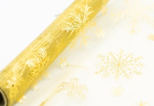 Tischläufer Weihnachten Deko (Gold-Flocke) von STOFF-KOLLEKTION