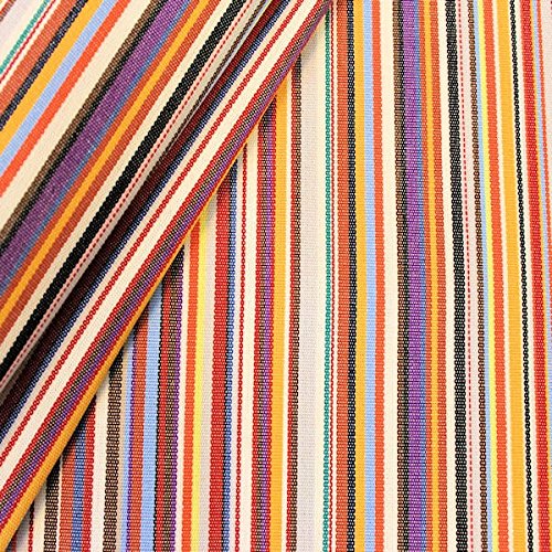 STOFFKONTOR Outdoor Stoff Markisenstoff mit Streifen - Multicolor 1 - Outdoorstoff Meterware wasserabweisend - Sonnenschutz Stoff blickdicht und farbecht von Stoffkontor
