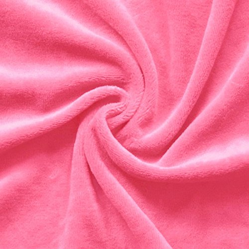 STOFFKONTOR Nicki Baumwollstoff Stoff - kuschelweicher Wohlfühlstoff, Kinderstoff - Meterware, hot-pink - zum Nähen von Kinderkleidung, Hausanzügen, Kissen von STOFF KONTOR