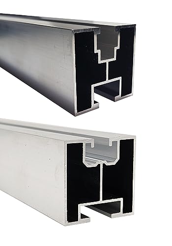 STOFFTEX Solar Schiene Solarschiene Solarprofil Montageschiene 240cm 2,4m Aluminiumprofil 0% §12Abs.3UStG Systemprofil PV Anlage Nut 8 10 40 Photovoltaik Solar Typ S & T Solarpanel von StoffTex