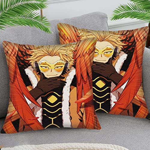 STOJAN 2er Set 45x45 cm Baumwolle und Leinen Kissenbezüge Kissenhüllen Dekorative Dekokissen Weicher Zierkissenbezug für Wohnzimmer Sofa Schlafzimmer -Anime My Hero Academia sty27 von STOJAN