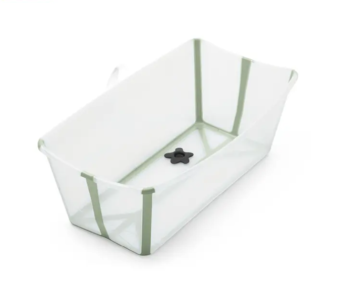 Stokke Flexi Bath Transparent Green Mit Hitzeempfindlichem Stöpsel Badewanne B-Ware von STOKKE