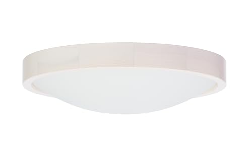 STOLARNIA PIKA Deckenlampe - Runde Holz Deckenleuchte Weiß Kiefer 2xE27 (∅37 cm) - Modern Weißlich Lampe für Schlafzimmer, Wohnzimmer, Flur, Küche - Stilvolle Kiefernholz ORION von STOLARNIA PIKA