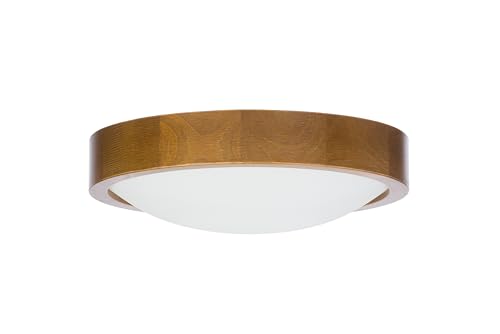 STOLARNIA PIKA Deckenleuchte - Holz Runde Deckenlampe Rustikal 1xE27 (∅27 cm) - Modern Braun Lampe für Schlafzimmer, Wohnzimmer, Flur, Küche - Stilvolle Kiefernholz ORION von STOLARNIA PIKA