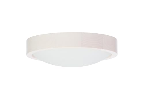 STOLARNIA PIKA Deckenleuchte - Holz Runde Deckenlampe Weiß Kiefer 1xE27 (∅27 cm) - Modern Weißlich Lampe für Schlafzimmer, Wohnzimmer, Flur, Küche - Stilvolle Kiefernholz ORION von STOLARNIA PIKA