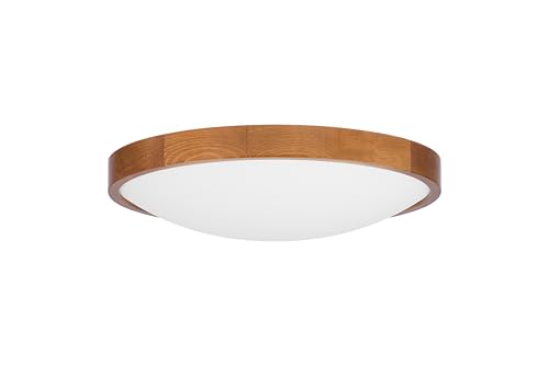 STOLARNIA PIKA Schlafzimmerlampe - Runde Holz Deckenlapme Rustikal 3xE27 (∅47 cm) - Modern Braun Deckenleuchte für, Wohnzimmer, Flur, Küche - Stilvolle Kiefernholz ORION von STOLARNIA PIKA