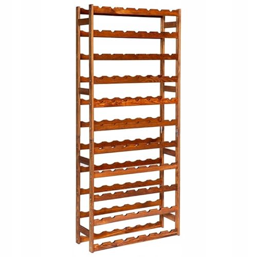 STOLMAK Weinregal Holz 77 Flaschen Braun 72,5x166x25 cm Wine Rack Regal Flaschenregal Weinflaschenregal Getränkeregal Weinständer von STOLMAK