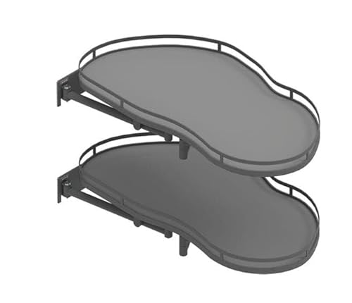 STOLMET Eckregal Eckkorb In Nierenform Organizer Für Eckschrank Ausziehbar Nierenregal Breite 80 cm Front 45 cm Rechts Graphit von STOLMET