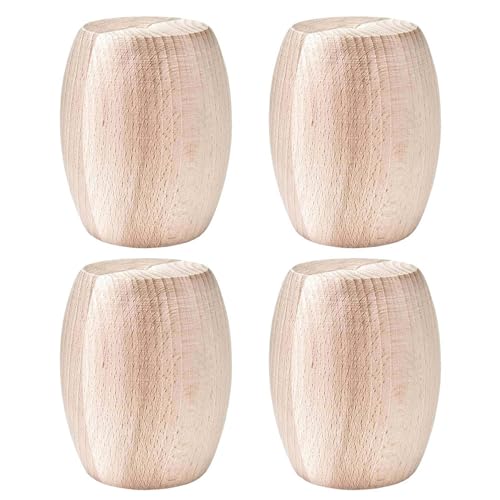 STOLMET Möbelbein aus Buchenholz Möbelfüße aus Holz Möbelfuß Unlackiert Sofa Couch Stuhl Ottomane Schrank 100 mm Höhe Rohholz 4 Stück TOE20 von STOLMET