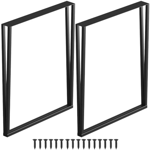 STOLMET Möbelfüße Tischkufen 2 Stück Tischbeine Tischgestell Schreibtisch 71 cm Stahl Schwarz LOFT P2 von STOLMET
