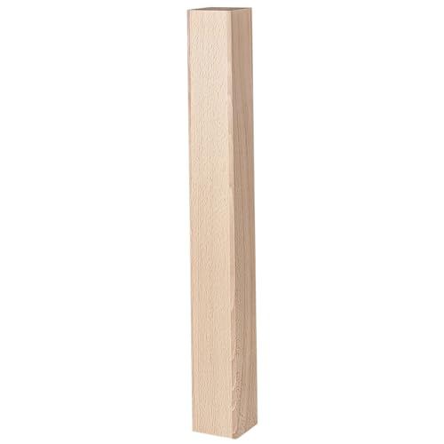 STOLMET Tischbein Möbelfüß Füß Für Möbel Tischfüß 1 Stück 72 cm Moderner Stil Buchenholz Unlackiert Tisch von STOLMET