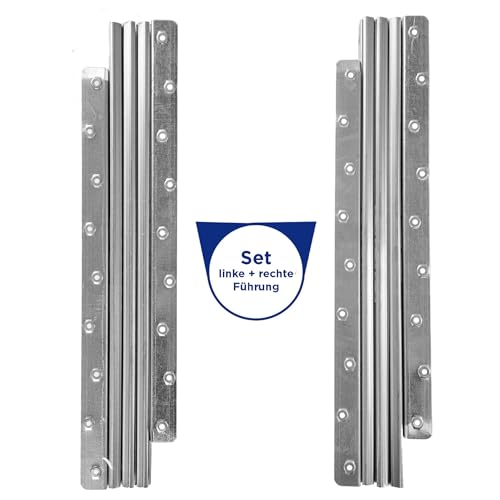 Stolmet Auszugsschiene Führungsschiene Für Tisch Länge 53 cm Zusammengeklappt 2 Einlagen 50 cm Auszugssysteme Schienen von STOLMET