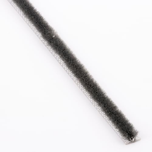 Bürstendichtung für C-Profil 4,8 mm – Grau – Verschiedene Höhen (3–25 mm) – Staubdichtung, Zugluftstopper, Abdichtung für Türen & Fenster, 5m (3 mm) von STOLTMANN