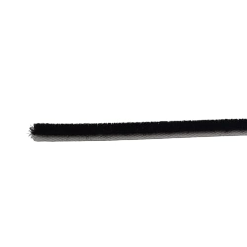 Selbstklebende Bürstendichtung 6,7 mm – schwarz – Höhe 3 mm – Staubdichtung, Zugluftstopper, Abdichtung für Türen & Fenster, 10 Meter von STOLTMANN