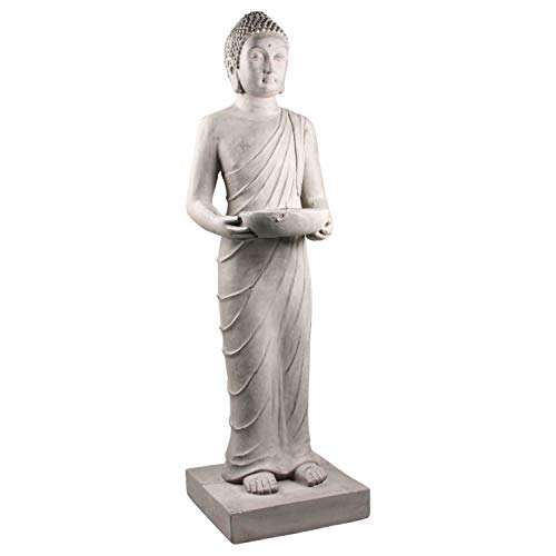 STONE-LITE Drop 735 Buddha stehend bestellen, Verpackung Statue, grau, 30 x 26 x 102 cm von STONE-LITE