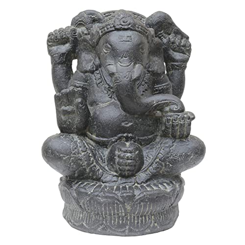 STONE art & more Ganesha Figur Statue sitzend 40cm schwarz antik Steinfigur Steinguss Garten Deko frostfest STONE art & more Ganesha Figur Statue sitzend 40cm schwarz antik Steinfigur Steinguss Garten Deko frostfest von STONE art & more
