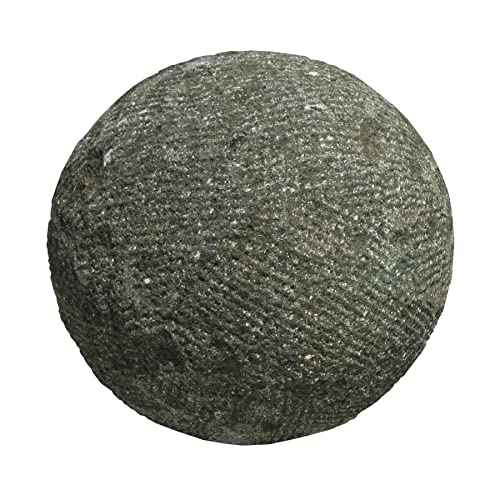STONE art & more Steinkugel Gartenkugel Naturstein (Basanit) bossiert Ø 20cm Steinmetzarbeit Deko Kugel frostfest von STONE art & more
