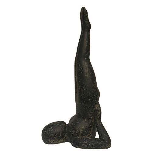 STONE art & more Yoga Figur, Salamba Sarvangasana, Schulterstand, 80 cm, Steinfigur, Steinguss, frostfest von STONE art & more