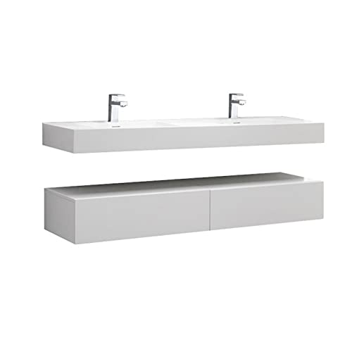 STONEART Badmöbel LP4516 weiß/160x48cm/glänzend von STONEART