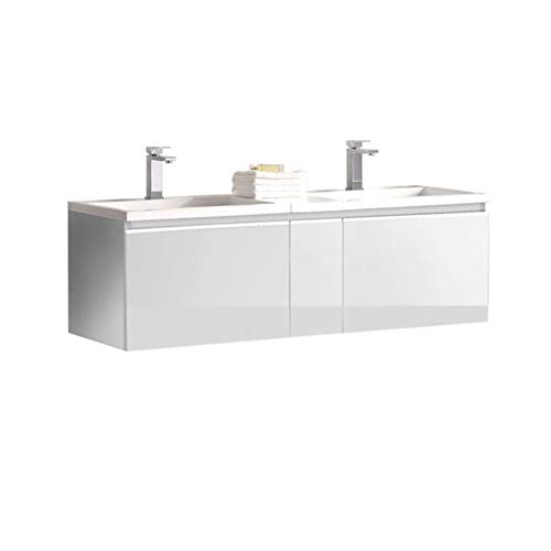StoneArt Badmöbel Set mit Mineralguss Waschbecken und Unterschrank Waschtisch als Einzel- oder Doppelwaschbecken mit Unterschrank ohne Armaturen Milano ME-1400 weiß 140cm StoneArt Badmöbel Set mit Mineralguss Waschbecken und Unterschrank Waschtisch als Einzel- oder Doppelwaschbecken mit Unterschrank ohne Armaturen Milano ME-1400 weiß 140cm von STONEART