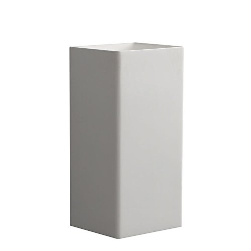 StoneArt Waschtisch Standwaschbecken aus Minealguss Design Gussmarmor Standwaschtisch LZ507 40x40cm weiß glänzend von STONEART