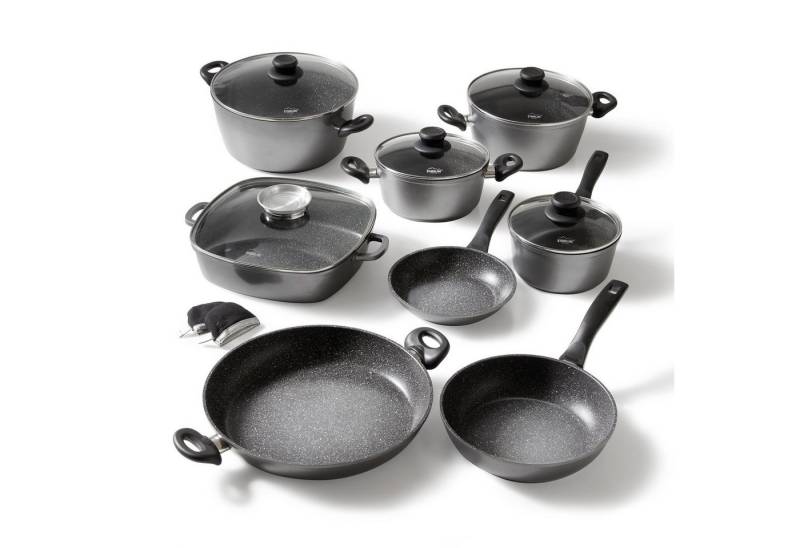 STONELINE Kochbesteck-Set (13-tlg), mit echten Steinpartikeln, induktionsgeeignet, Designed in Germany von STONELINE