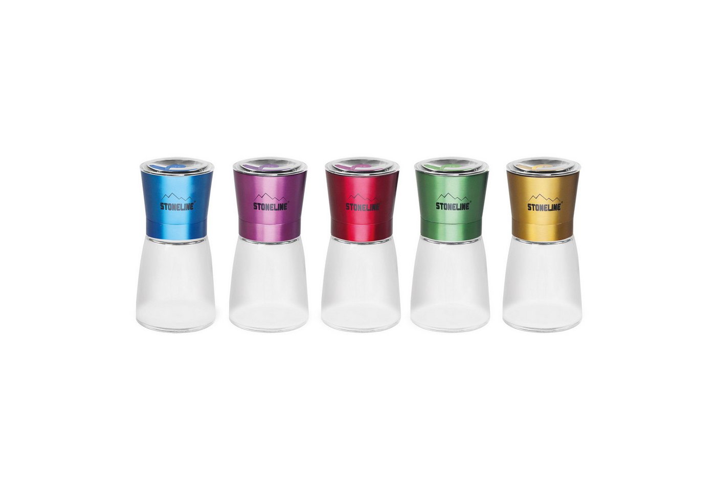 STONELINE Gewürzstreuer Salz- / Pfeffermühlen-Set, 5-tlg., mit verstellbarem Keramikmahlwerk, (5-tlg) STONELINE Gewürzstreuer Salz- / Pfeffermühlen-Set, 5-tlg., mit verstellbarem Keramikmahlwerk, (5-tlg) von STONELINE