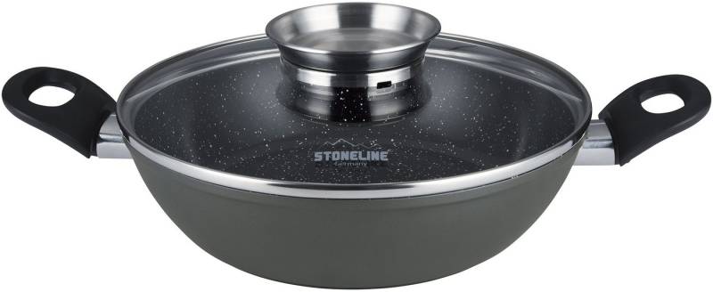 STONELINE Servierpfanne CERAMIC, Aluminium (1-tlg), Ø 24 cm, mit Aromaknopf im Deckel, Induktion von STONELINE