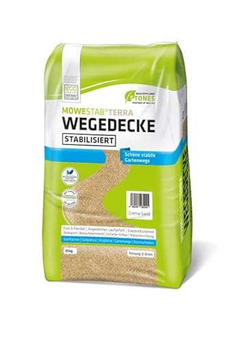 MOWESTAB TERRA Wegedecke Crema-Sand 0-8 mm 25 kg - für stabile Gartenwege - Crema-Sand 0-8 mm 25 kg MOWESTAB TERRA Wegedecke Crema-Sand 0-8 mm 25 kg - für stabile Gartenwege - Crema-Sand 0-8 mm 25 kg von STONES ECO