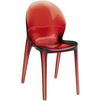 Ruby - Polycarbonat-Stuhl für Wohnzimmer und Esszimmer - Monocoque-Struktur Rossa Stones von STONES