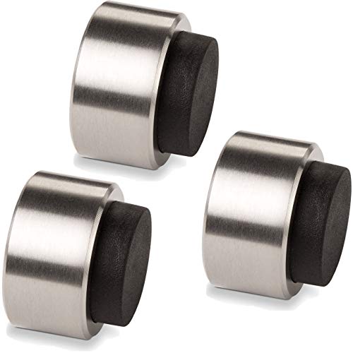 3 x STOPPLA® Türstopper Arkon - ø 32 mm/Tiefe: 20 mm - Design Türpuffer echt Edelstahl von SOTECH