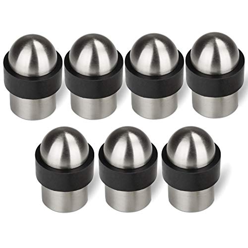 7 x STOPPLA® Bodentürstopper echt Edelstahl gebürstet Ø 35 mm Höhe 51 mm Türstopper für Bodenmontage Türanschlag von SOTECH