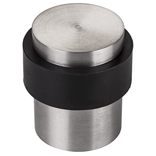 Stoppla Bodentürstopper Igor Edelstahl - Massiver Türstopper zur Bodenmontage mit Gummi Türpuffer für Boden ø35mm H:40mm von SOTECH