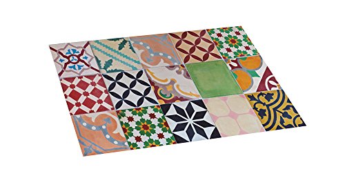 STOR PLANET Chrom-Mosaik-Teppich aus Vinyl, 45 x 75 cm, Kunststoff, neutral, 45 x 75 von STOR PLANET