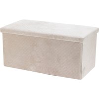 Sitzpouf aus Samt mit Stauraum MODUS, 76 x 38 x 38 cm von STORAGE SOLUTIONS