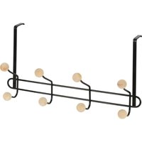 Storage Solutions - Türhaken, aus Metall, mit Holzkugeln, 40 x 22 x 10 cm von STORAGE SOLUTIONS