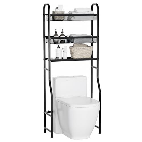 STORAGEIDEAS Toilettenaufbewahrung, 3-stöckiges Metall-Badregal, freistehend über dem WC-Regal, platzsparende Badezimmer-Aufbewahrung über dem WC-Organizer STORAGEIDEAS Toilettenaufbewahrung, 3-stöckiges Metall-Badregal, freistehend über dem WC-Regal, platzsparende Badezimmer-Aufbewahrung über dem WC-Organizer von STORAGEIDEAS