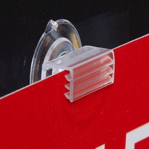 Saugnapf-Schilderhalter – zum Aufkleben auf Schilder, für Fenster, Glasvitrine und Wandhüllen – 10 Stück von STORE FIXTURES DIRECT