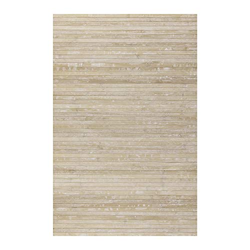 STORESDECO Natürlicher Bambus-Teppich, rutschfest, ideal für Wohnzimmer, Badezimmer, Flure, erhältlich in großen Größen, 140 cm x 200 cm, Beige von STORESDECO