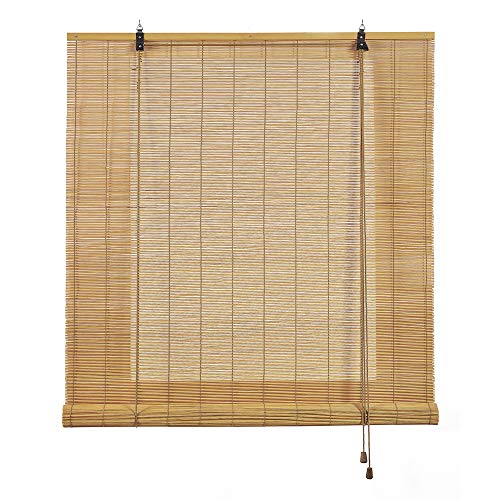 STORESDECO - Bambusrollo, Natürliches Bambusrollo, Bambusrollo Für Den Innenbereich | Hellbraun, 120 cm x 175 cm von STORESDECO