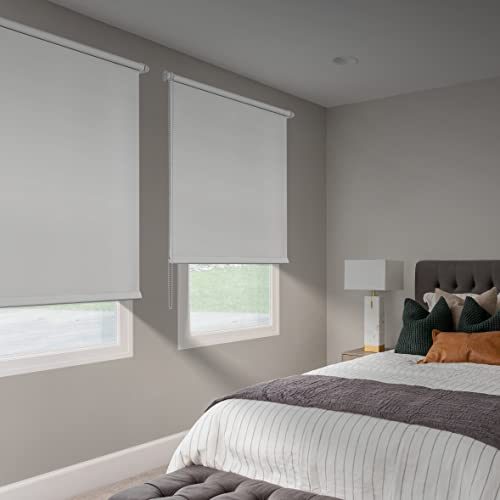 Rollo ohne Bohren, blickdicht, einfache Installation, Fenster ohne Bohren, verschiedene Modelle und Größen, STORESDECO Verdunkelungsrollo, Weiß, 120 x 180 cm von STORESDECO