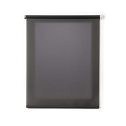STORESDECO Lichtdurchlässig Rollo, Glatt, Rollo für Fenster und Türen | Grau, 100 cm x 250 cm von STORESDECO