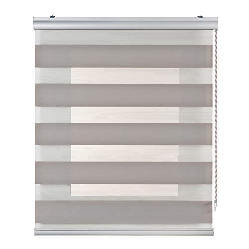 STORESDECO Premium Doppelrollo mit Bohren 250H x 100B cm für Fenster & Türen - Zuverlässiger Licht- & Sichtschutz - Kindersichere Rollos für Fenster mit Bohren & Einfacher Montage - Mit&Ohne Motor von STORESDECO