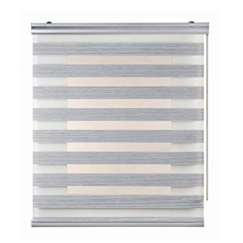 STORESDECO Premium Doppelrollo mit Bohren 250H x 160B cm für Fenster & Türen - Zuverlässiger Licht- & Sichtschutz - Kindersichere Rollos für Fenster mit Bohren & Einfacher Montage - Mit&Ohne Motor von STORESDECO