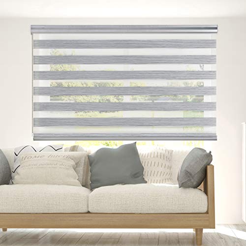 STORESDECO Premium Doppelrollo mit Bohren 250H x 180B cm für Fenster & Türen - Zuverlässiger Licht- & Sichtschutz - Kindersichere Rollos für Fenster mit Bohren & Einfacher Montage - Mit&Ohne Motor von STORESDECO