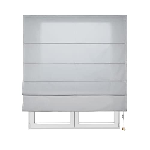 STORESDECO Raffrollo mit Stangen, lichtdurchlässiges Faltrollo für Fenster und Türen | Grau, 120 cm x 175 cm von STORESDECO