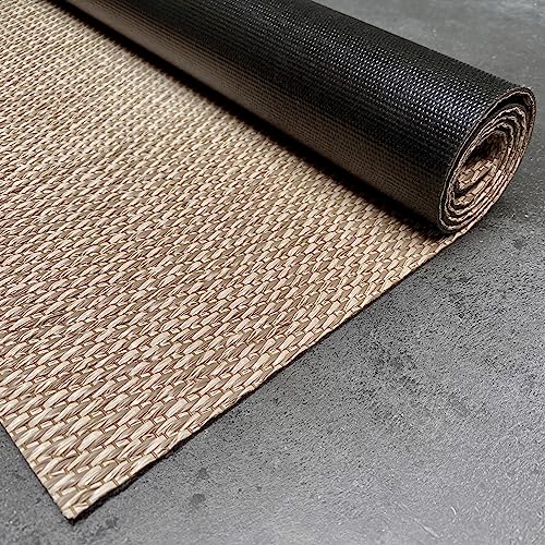 STORESDECO Vinylteppich Deblon, Teppich Wohnzimmer, Küche, Büro, Läufer Dekorative und Waschbarer. Großen Maßen XXL. PVC-Teppich Outdoor Indoor Braune Uni, 120 cm x 180 cm von STORESDECO