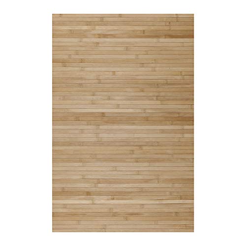 STORESDECO - rutschfeste Natürliche Bambusmatte Ideal für Wohnzimmer, Flur, Bad etc. Dieleneffekt! Erhältlich in Großen Maßen und weiteren Farben | Hellbraun, 140cm x 200cm von STORESDECO