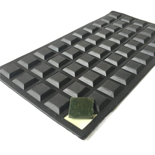STORKY 20 Stück 20 x 20 x 8 mm 3M Stoßdämpferfüße Vibrationsdämpfung Gummipolster selbstklebend schwarz quadratische Gummifüße Pad (Größe: 20 x 20 x 8 mm) von STORKY