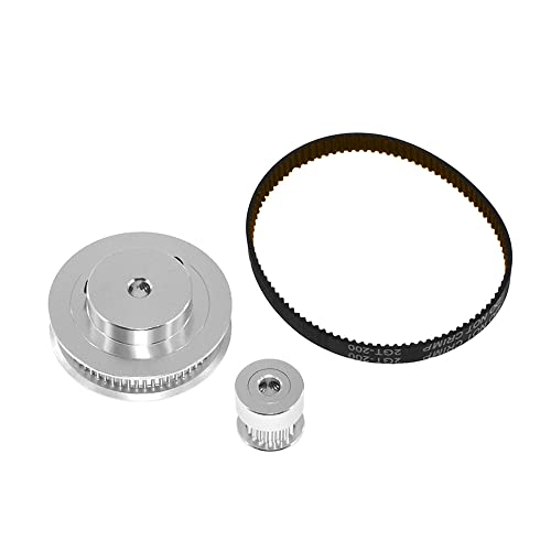 STORKY GT2 Zahnriemenrad 60 Zähne 20 Zähne Untersetzungssatz Set Übersetzung 3:1/1:3 Rutschfester Gummi Zahnriemen Breite 6mm (Color : 20T8-60T8, Size : 200mm) von STORKY